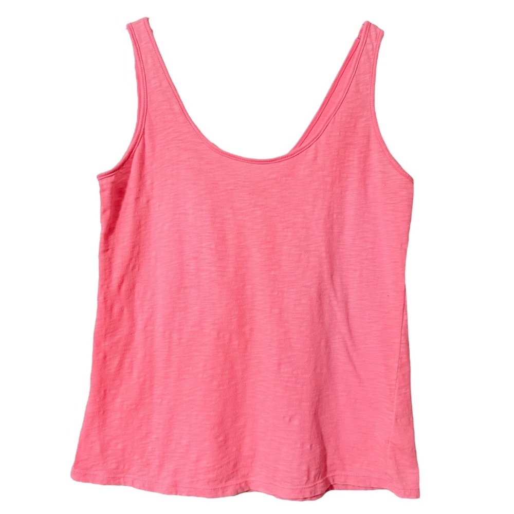 Cotton Lilly Pulitzer Pink Kinsey Tank Top Scoop Neckline Size XS